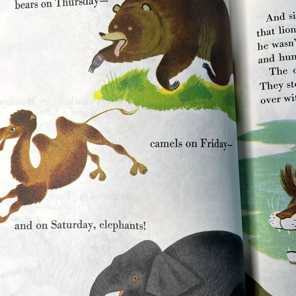 Tawny Scrawny Lion Little Golden Book 1952 Childrens Book Fairy Tale u - Picture 4 of 6